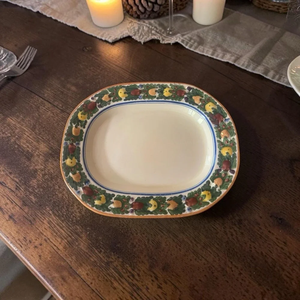 Antique England Adams Titian Ware Oval Platter 11
